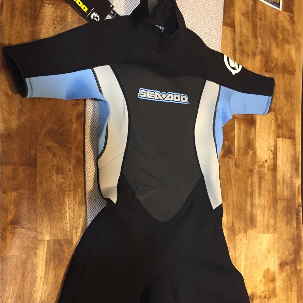 Women's 9/10 BRP Wetsuit SEA-DOO Shorty Blue